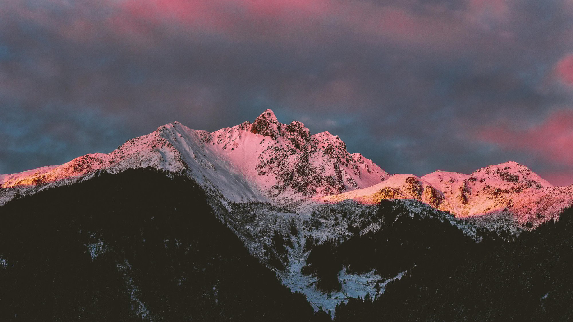clear mountain summit view
